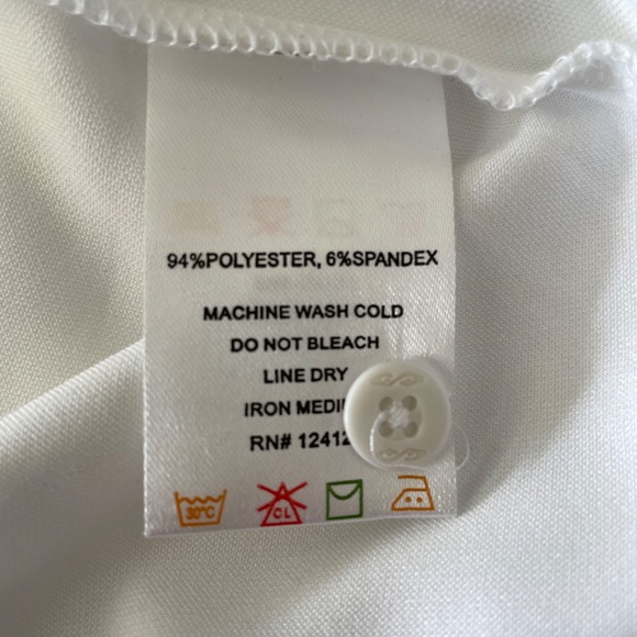 Snake Eyes Men's White With Grey Stripe Golf/Polo Shirt - Size XL - Picture 7 of 7